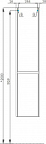 Шкаф-пенал Акватон Нортон 34x160 см белый 1A249403NT01R правый фото 5