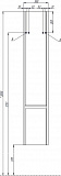 Шкаф-пенал Акватон Капри 30x163 см белый 1A230503KP01R правый фото 5