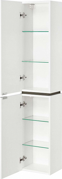 Шкаф-пенал Акватон Скай PRO 30x148 см белый / черный 1A238603SY01L левый фото 2